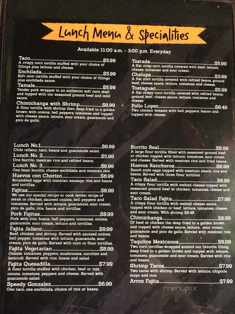 Mi Pueblo Mexican Restaurant - Chamberlain, SD menu_pic