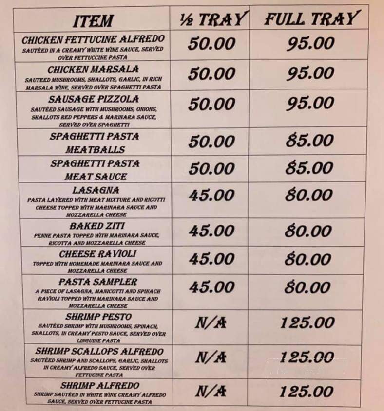 Milano's - Lawton, OK menu_pic
