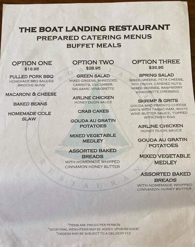 The Boat Landing - Sunset Beach, NC menu_pic