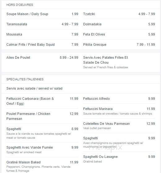 Monkland Grill - Montreal, QC menu_pic