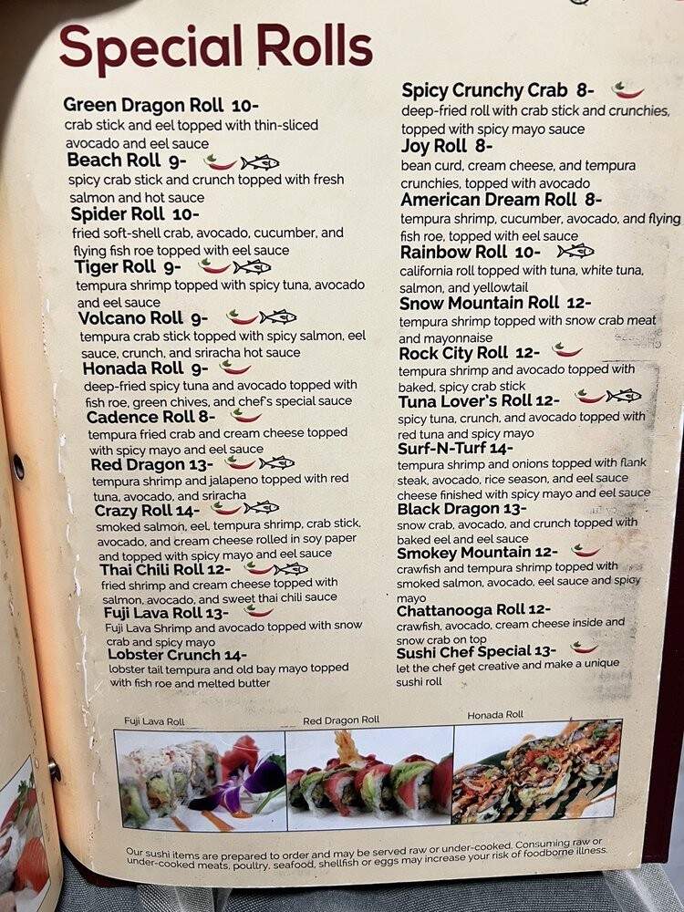 Fulin's Asian Cuisine - Ooltewah, TN menu_pic