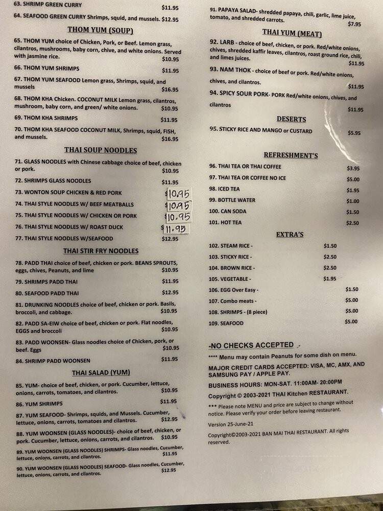 Thai Kitchen - Copperas Cove, TX menu_pic