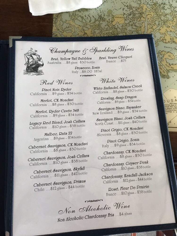 Flying Bridge Restaurant - Falmouth, MA menu_pic