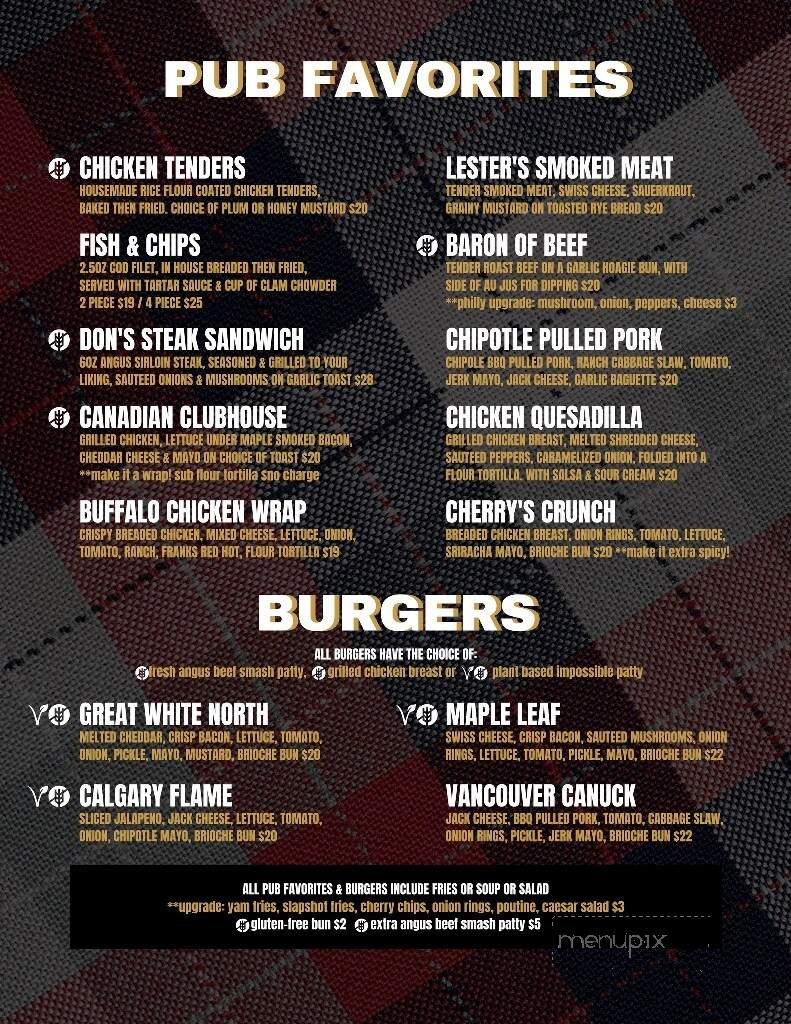 Don Cherry's Sports Grill - Cranbrook, BC menu_pic