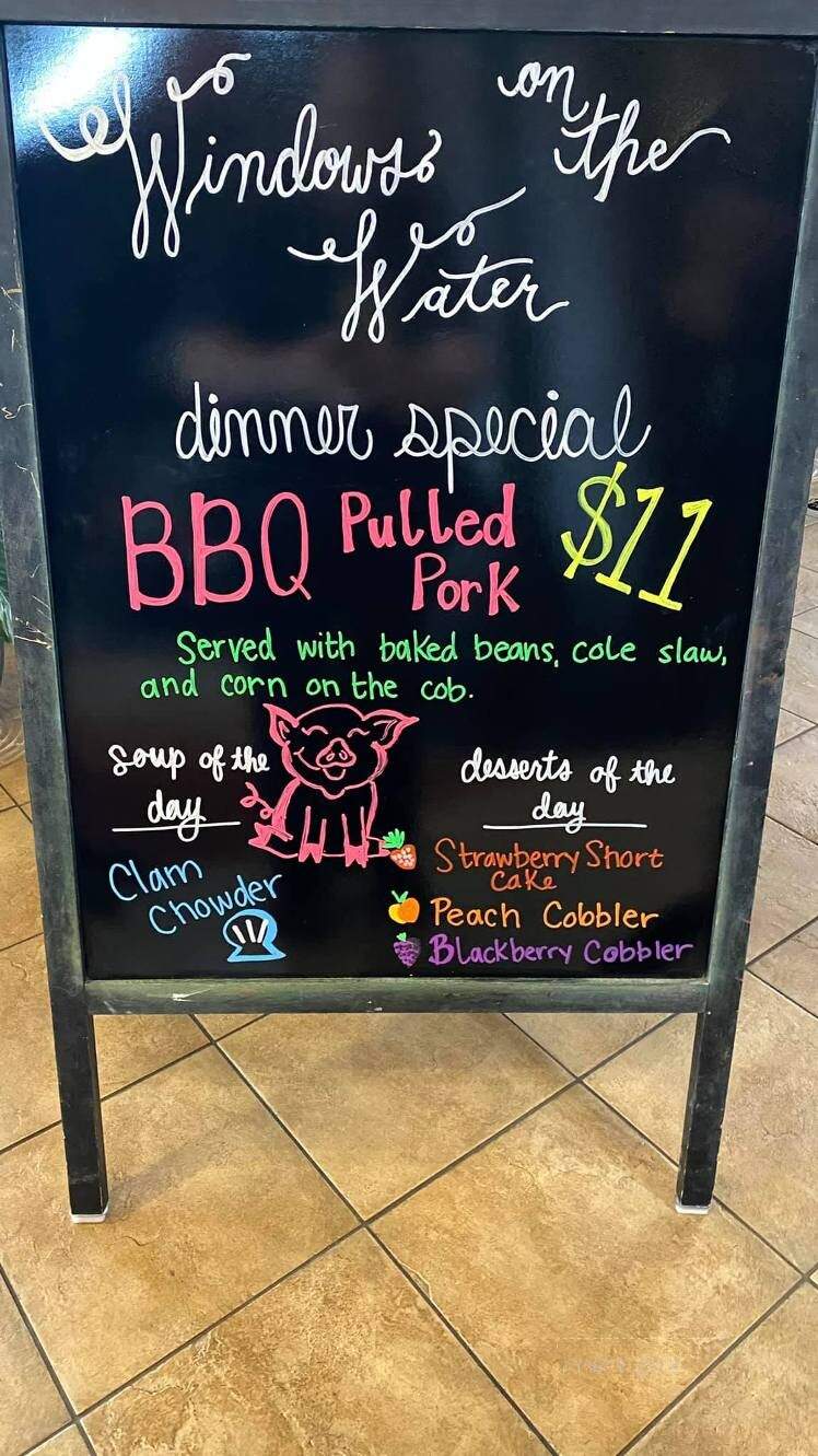 Windows on the Water Restaurant - Cadiz, KY menu_pic