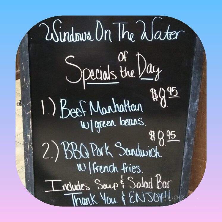 Windows on the Water Restaurant - Cadiz, KY menu_pic
