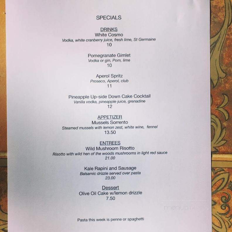 Giovanni's Inn - Wurtsboro, NY menu_pic