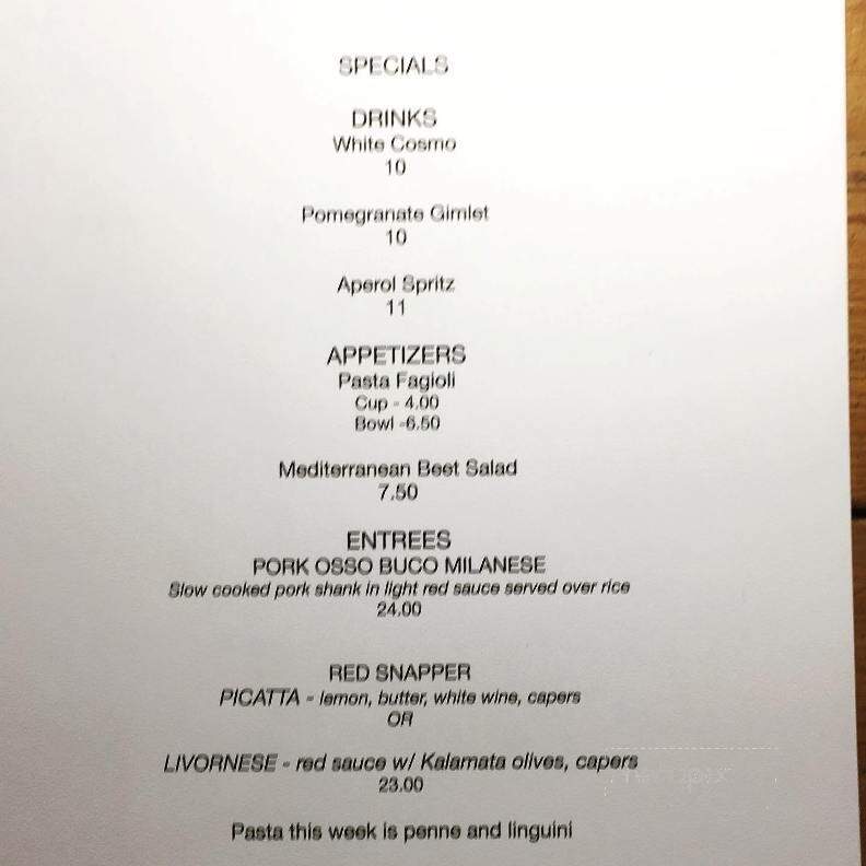 Giovanni's Inn - Wurtsboro, NY menu_pic