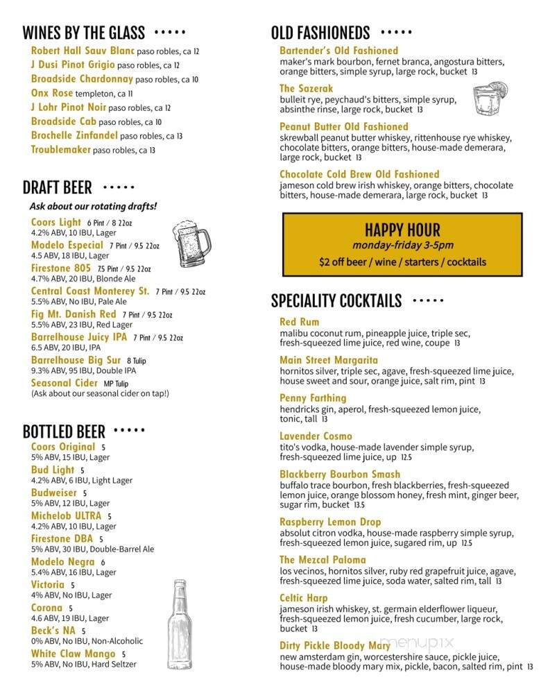 Jack's Bar & Grill - Templeton, CA menu_pic