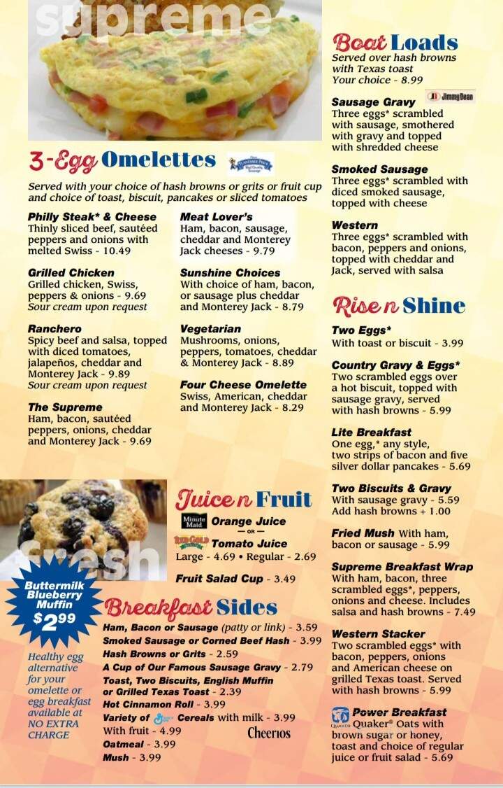 Sunshine Cafe - Muncie, IN menu_pic