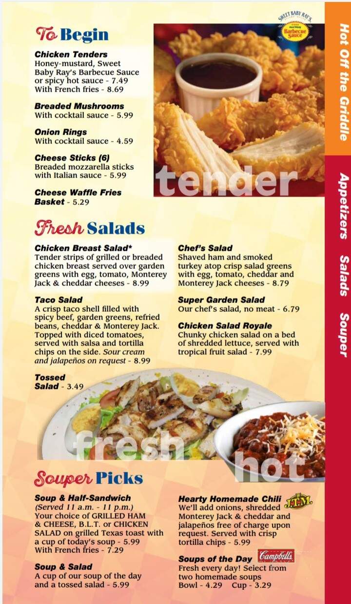 Sunshine Cafe - Muncie, IN menu_pic