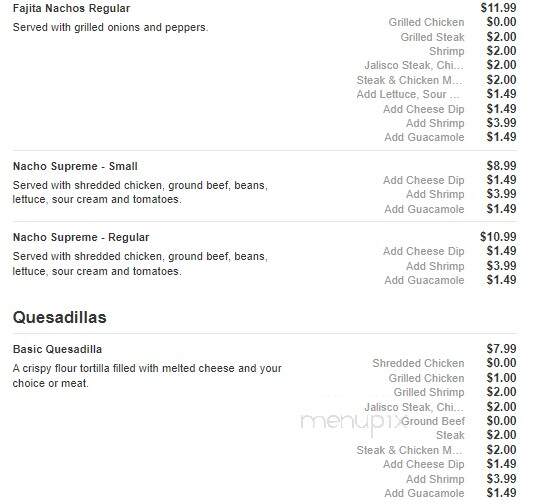 El Tapatio Mexican Restaurant - Sparta, TN menu_pic