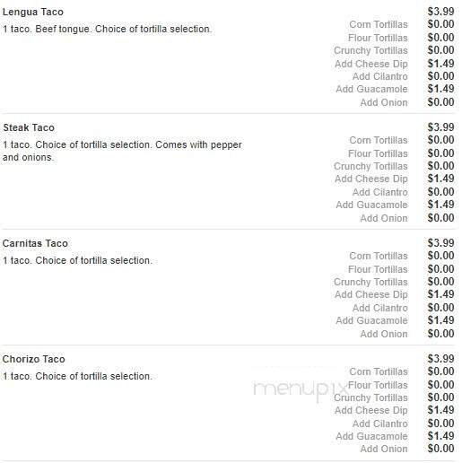 El Tapatio Mexican Restaurant - Sparta, TN menu_pic