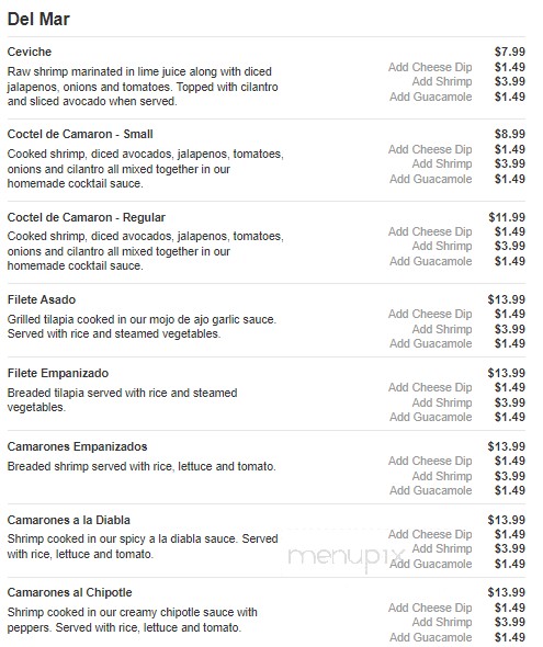 El Tapatio Mexican Restaurant - Sparta, TN menu_pic