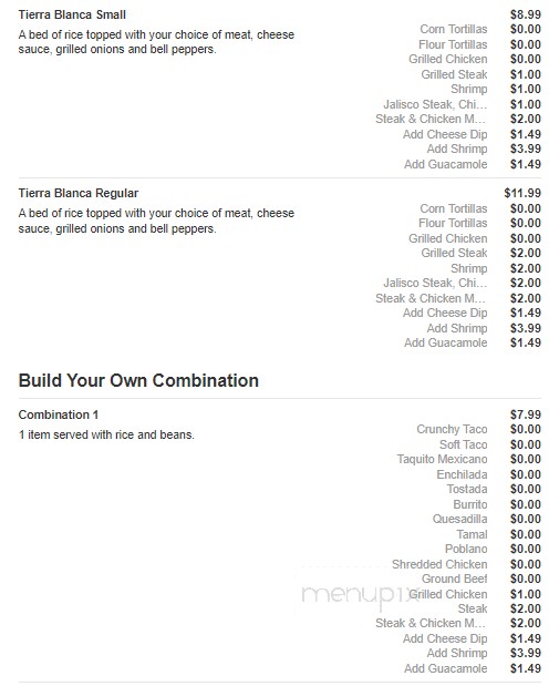 El Tapatio Mexican Restaurant - Sparta, TN menu_pic