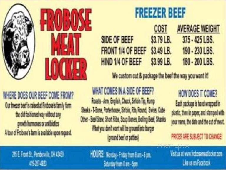 Frobose Meat Locker - Pemberville, OH