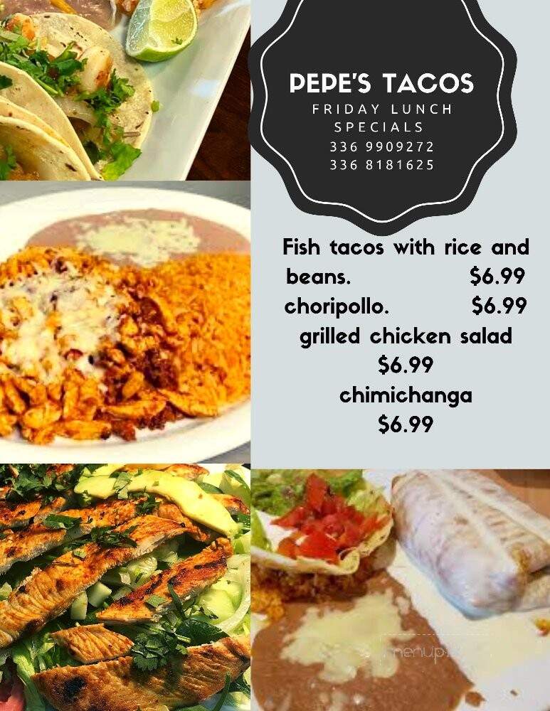 Pepe's Tacos - Wilkesboro, NC menu_pic