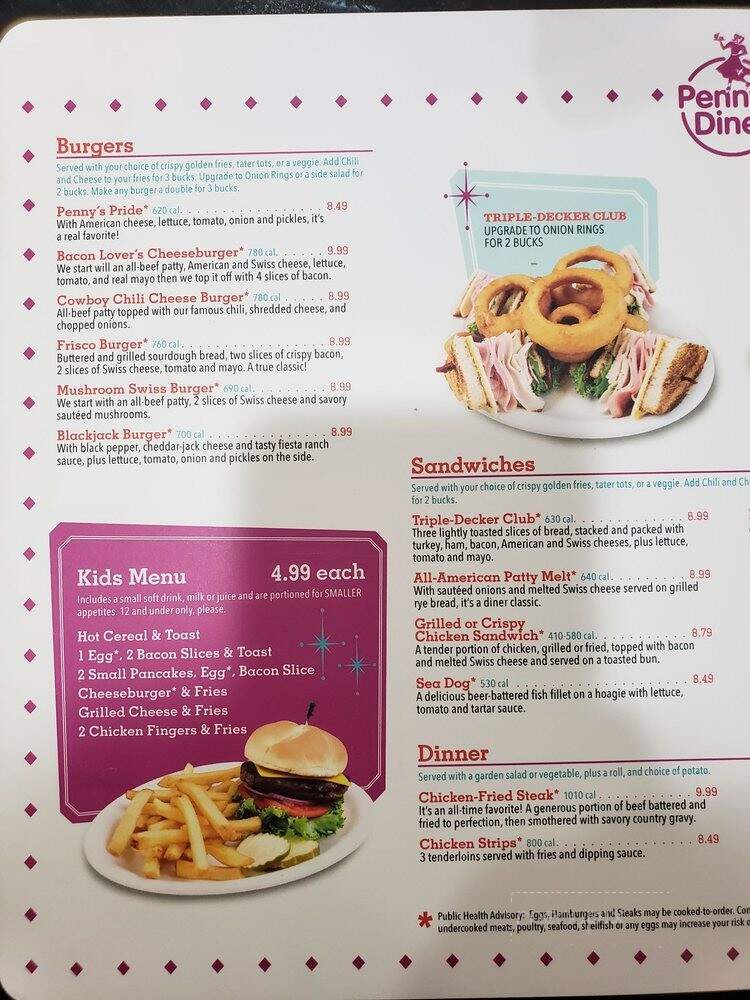 Penny's Diner - Green River, WY menu_pic
