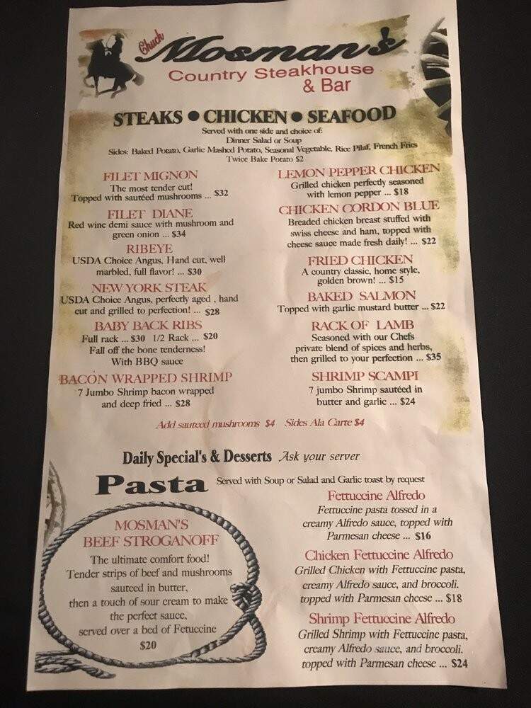 Mosman's Steakhouse - Lancaster, CA