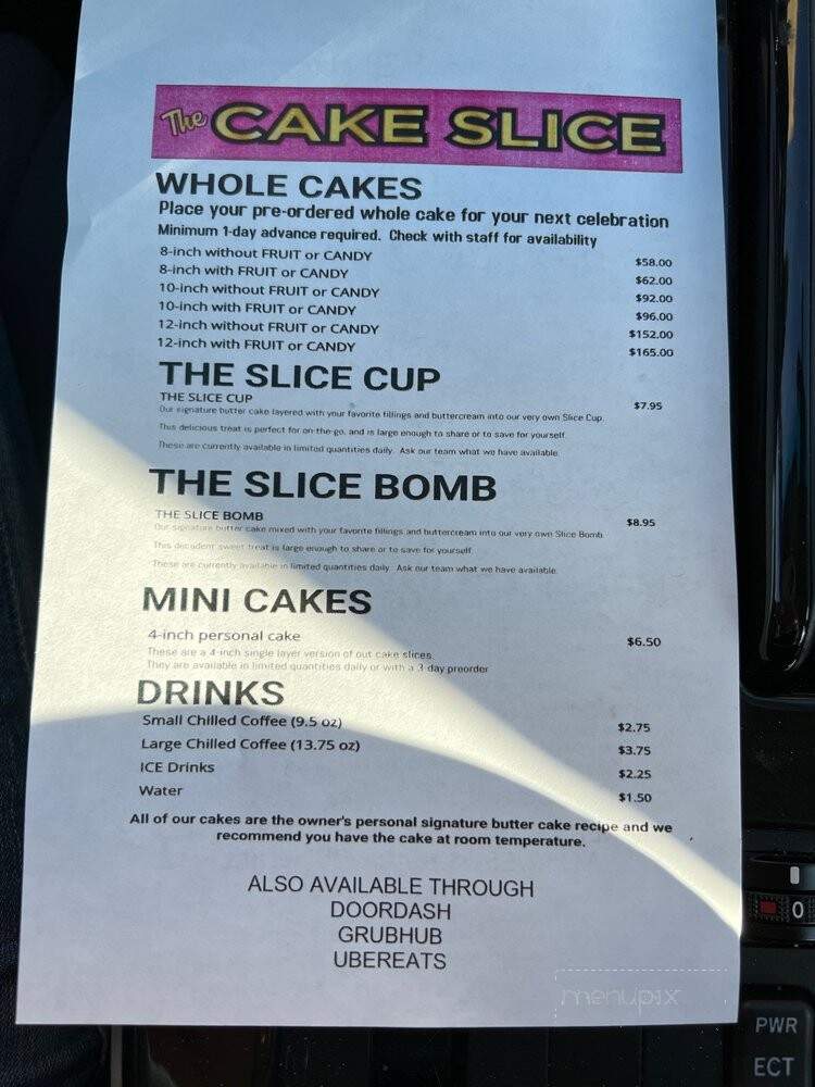 The Cake Slice - Las Vegas, NV menu_pic