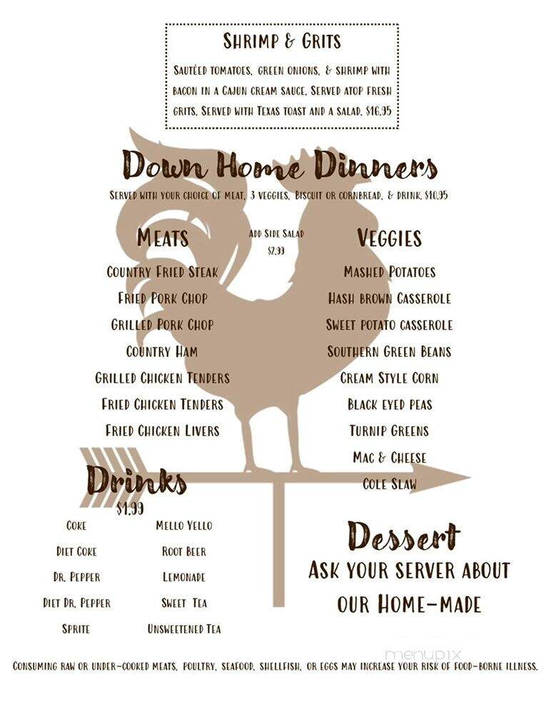 Farmhouse Restaurant - Iuka, MS menu_pic