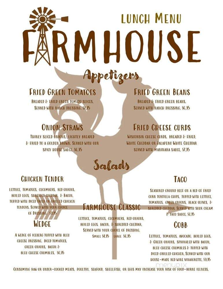 Farmhouse Restaurant - Iuka, MS menu_pic