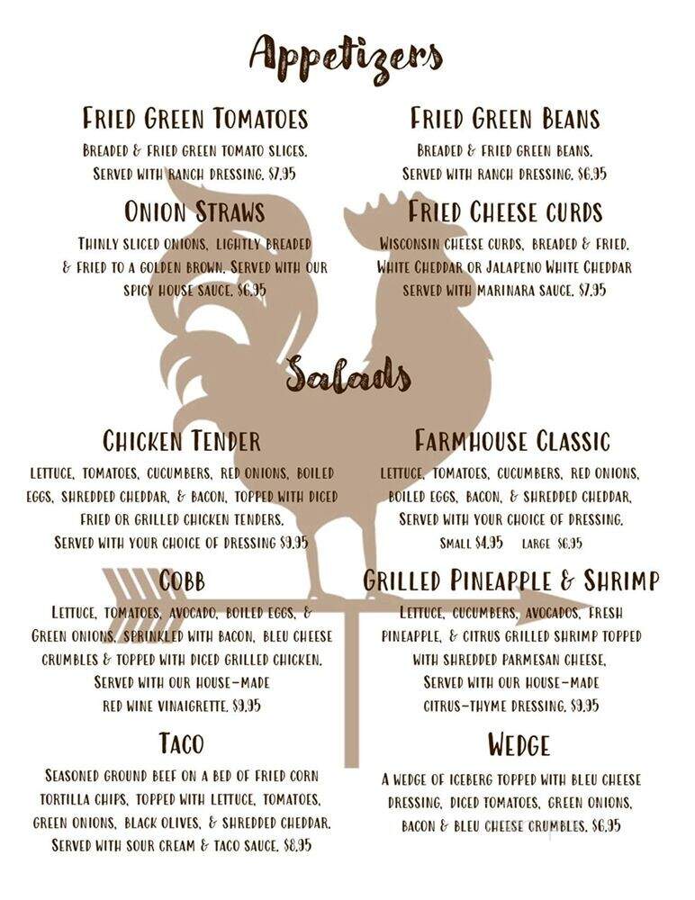 Farmhouse Restaurant - Iuka, MS menu_pic