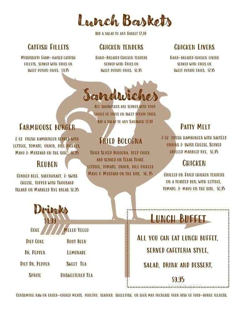 Farmhouse Restaurant - Iuka, MS menu_pic