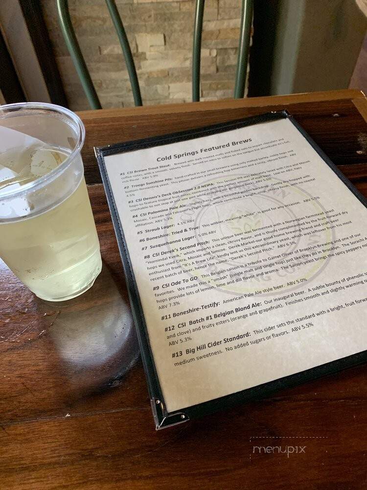 Cold Springs Inn - Mechanicsburg, PA menu_pic