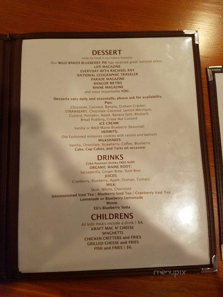 Helen's - Machias, ME menu_pic