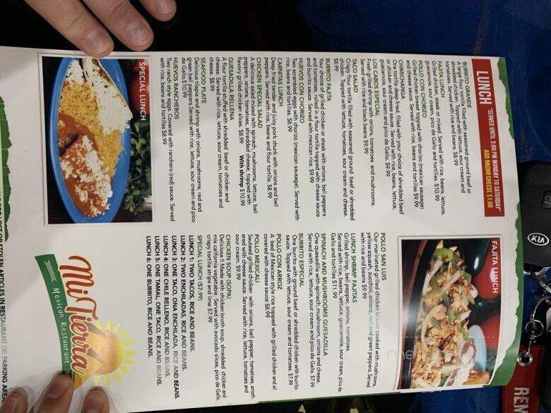Mi Tierra Mexican Restaurant - Prospect, KY menu_pic