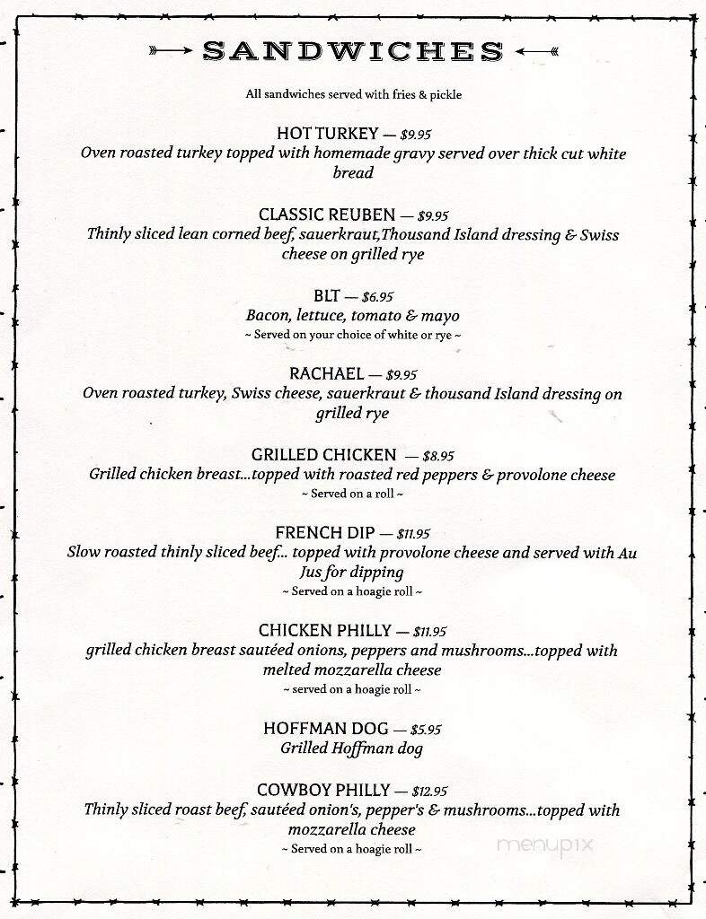 Alder Creek inn - Alder Creek, NY menu_pic