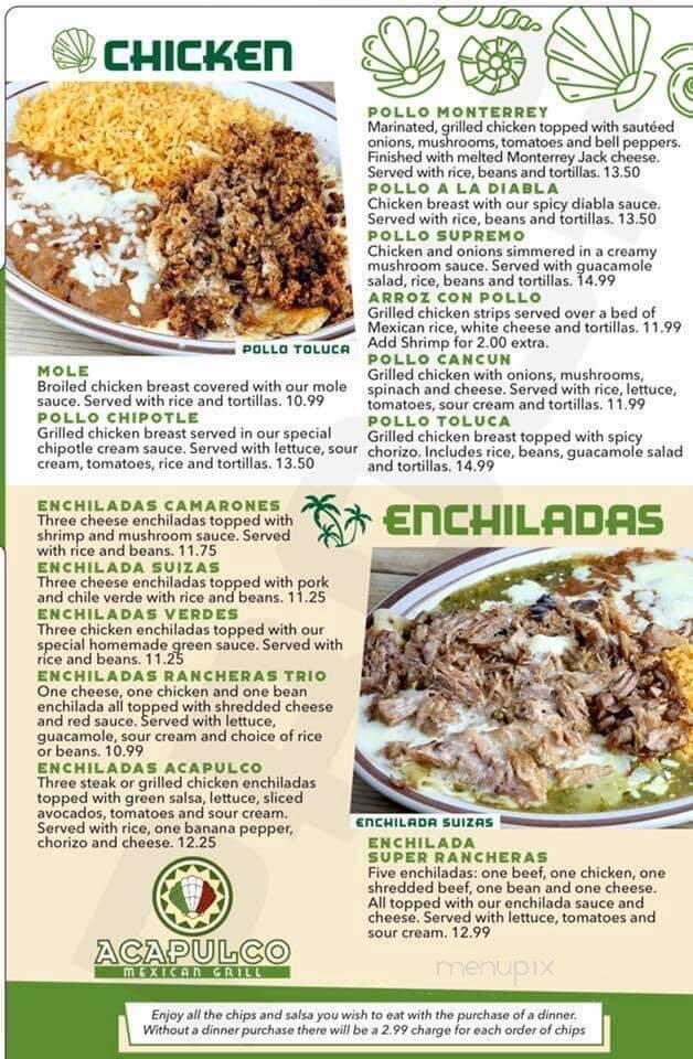 Acapulco Mexican Grill - Charlotte, MI menu_pic