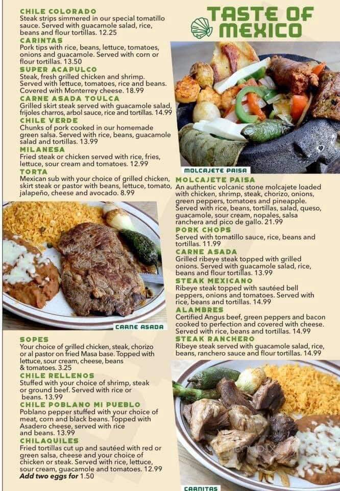 Acapulco Mexican Grill - Charlotte, MI menu_pic