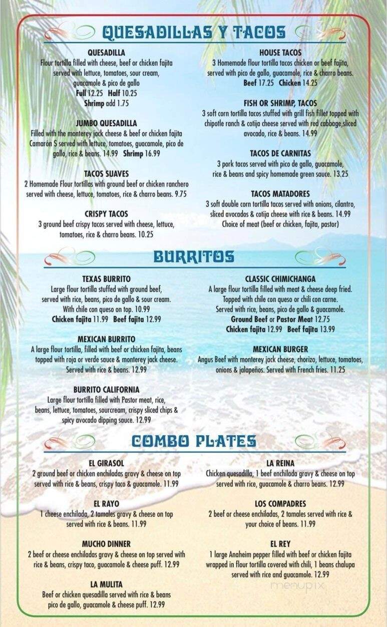 Vallarta Mexican Grill - Bay City, TX menu_pic