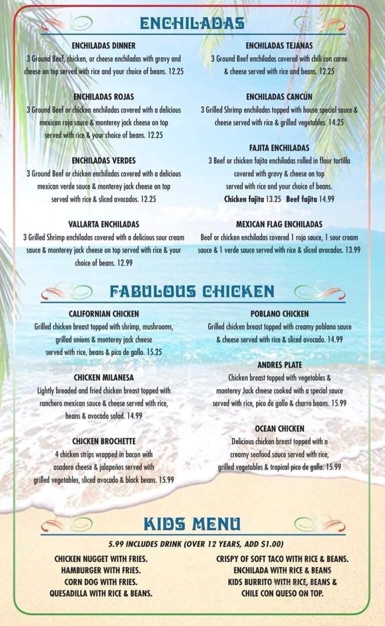 Vallarta Mexican Grill - Bay City, TX menu_pic
