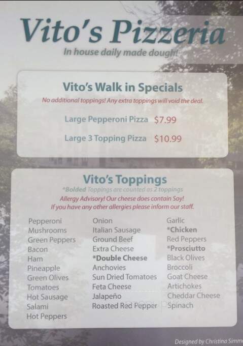 Vito's Pizza - Elora, ON menu_pic