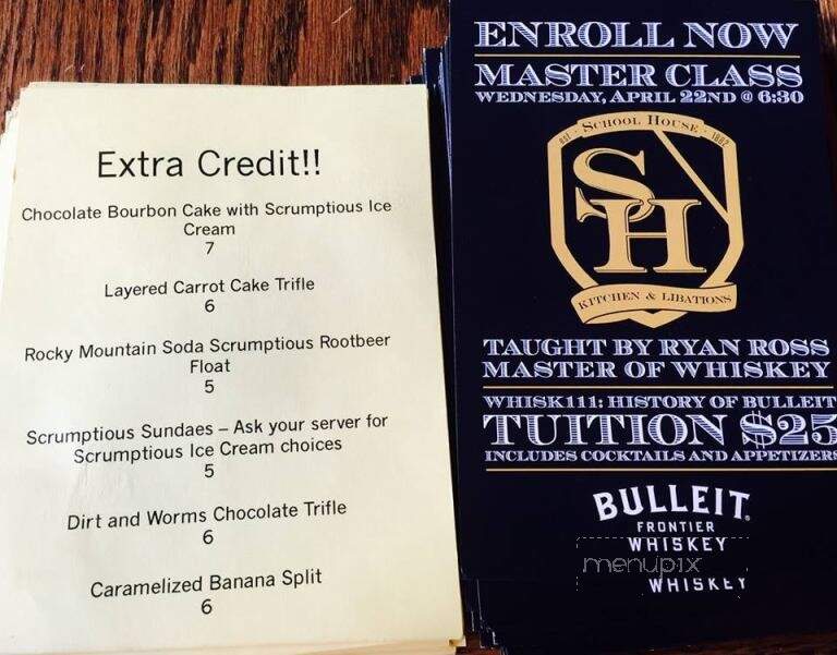 School House Kitchen & Libations - Arvada, CO menu_pic