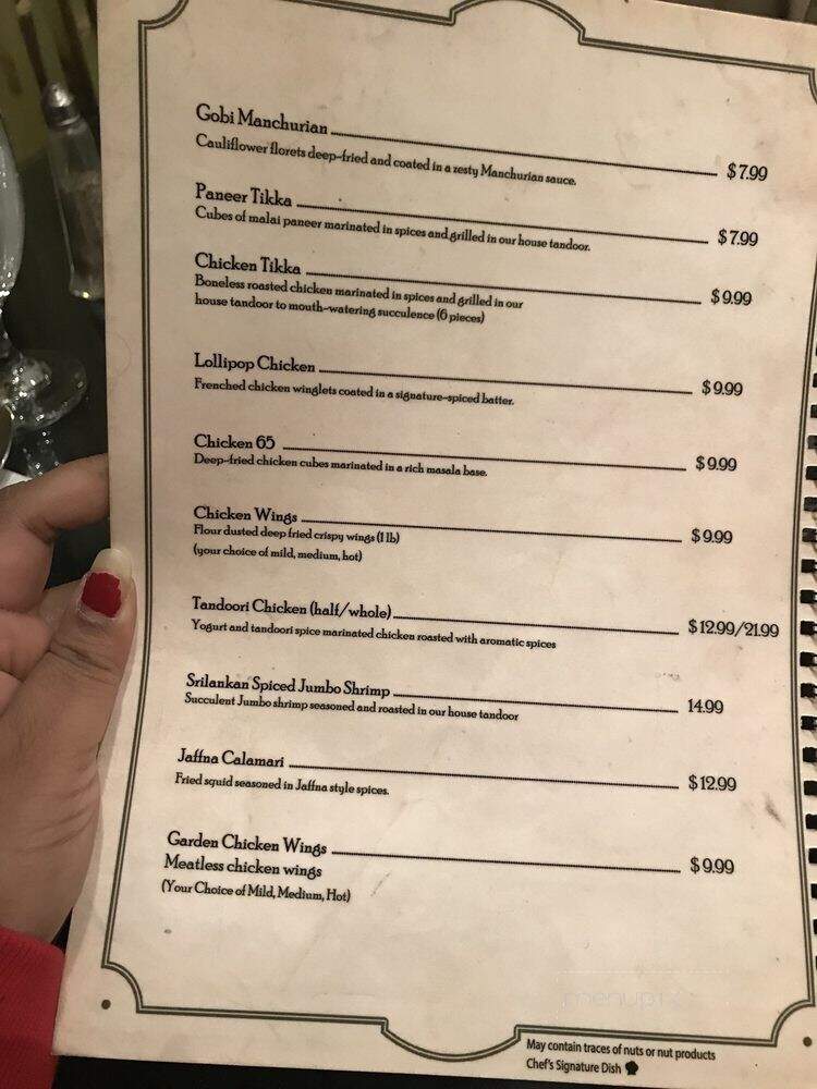 5 Spice Dining - Toronto, ON menu_pic