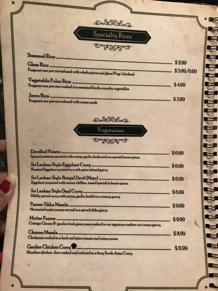 5 Spice Dining - Toronto, ON menu_pic