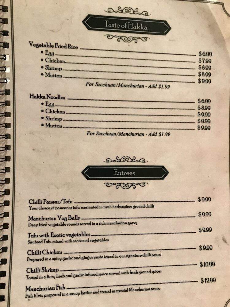 5 Spice Dining - Toronto, ON menu_pic