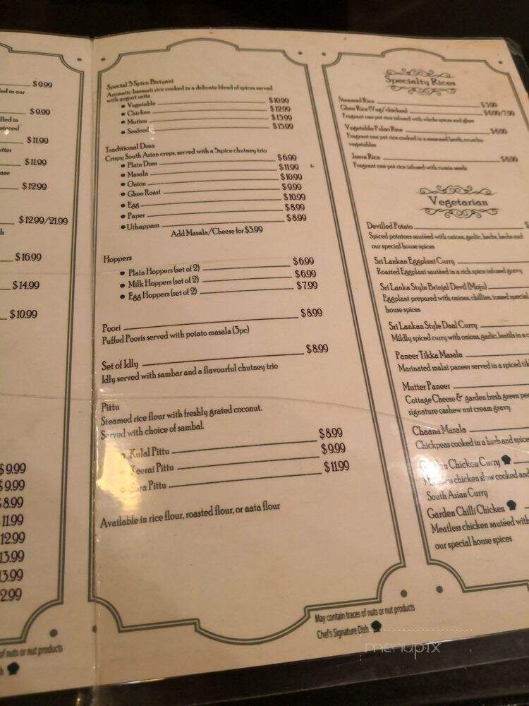 5 Spice Dining - Toronto, ON menu_pic