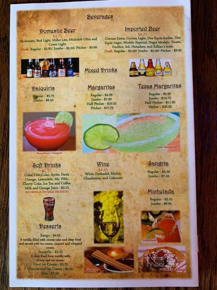 Habanero's Mexican Grill - Grovetown, GA menu_pic