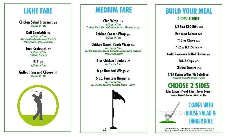 Fountains Golf and Banquet - Clarkston, MI menu_pic