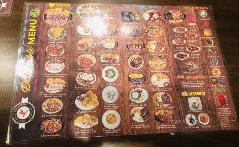 Noches De Colombia - Newburgh, NY menu_pic