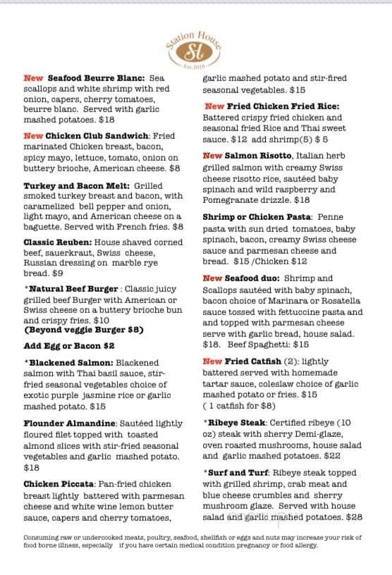 Station House of Lafayette - LaFayette, GA menu_pic