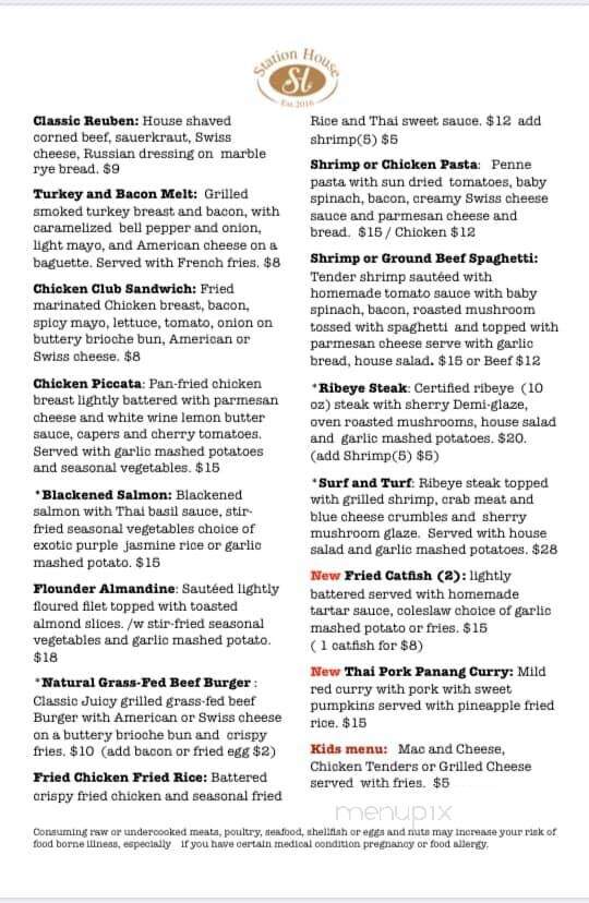 Station House of Lafayette - LaFayette, GA menu_pic