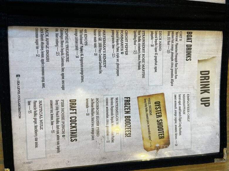 The Waterman Fish Bar - Charlotte, NC menu_pic
