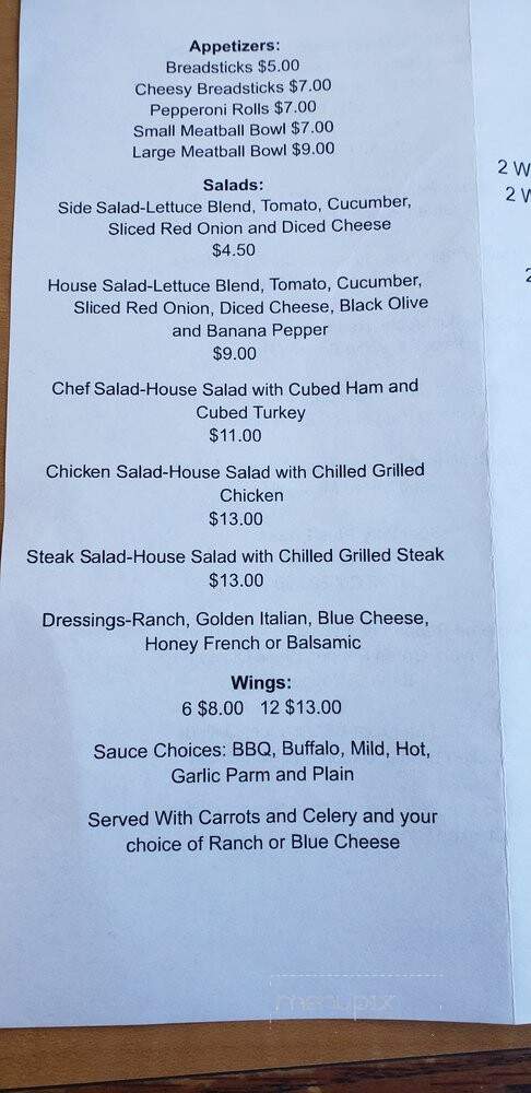 Bruno's Hometown Pizza - Moon Township, PA menu_pic