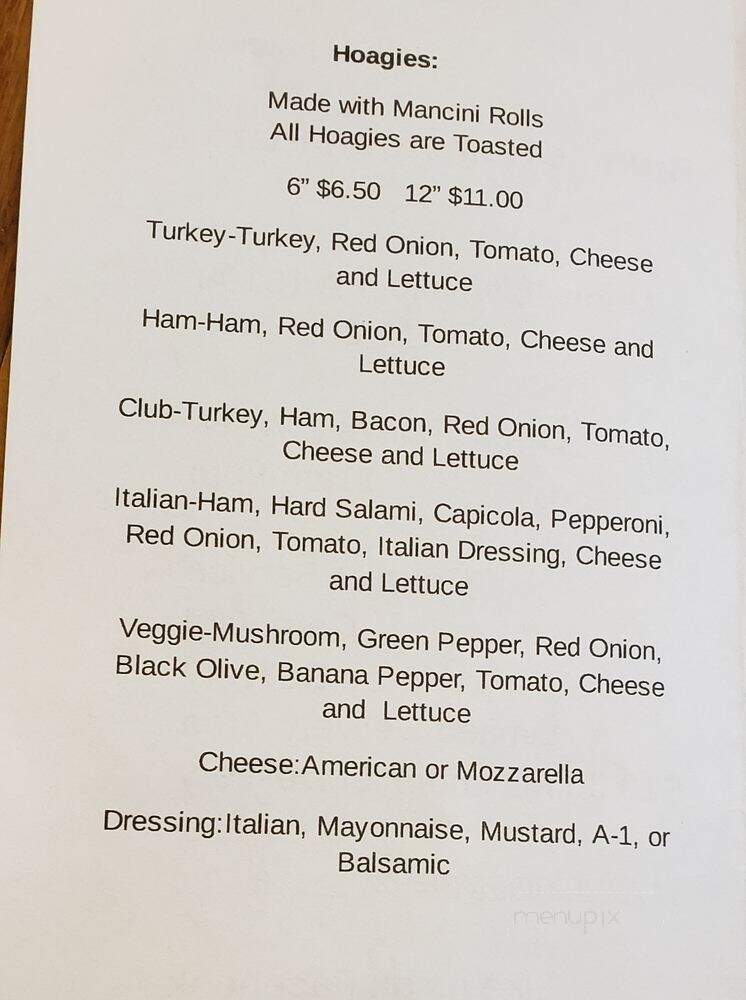 Bruno's Hometown Pizza - Moon Township, PA menu_pic